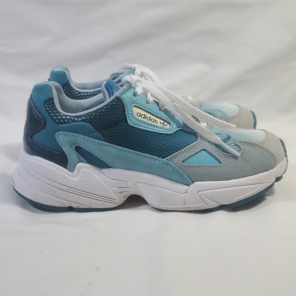 Adidas Falcon Women's EF1963 Retro Blue Teal Aqua Running Shoes Sneakers Size 6